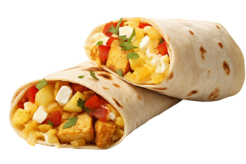 Breakfast Burrito: Delicious Scrambled Egg & Cheese Wrap Recipe transparent background png