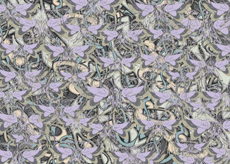 Beautiful butterfly and linear backdrop for fabrics or prints on T-shirts. Tropical motifs for covers, scrapbooking, tiles, fashion trends, textiles, wallpapers, invitation cards, dynamic posters