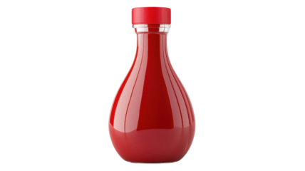 Elegant bottle of red wine with cork isolated on white background