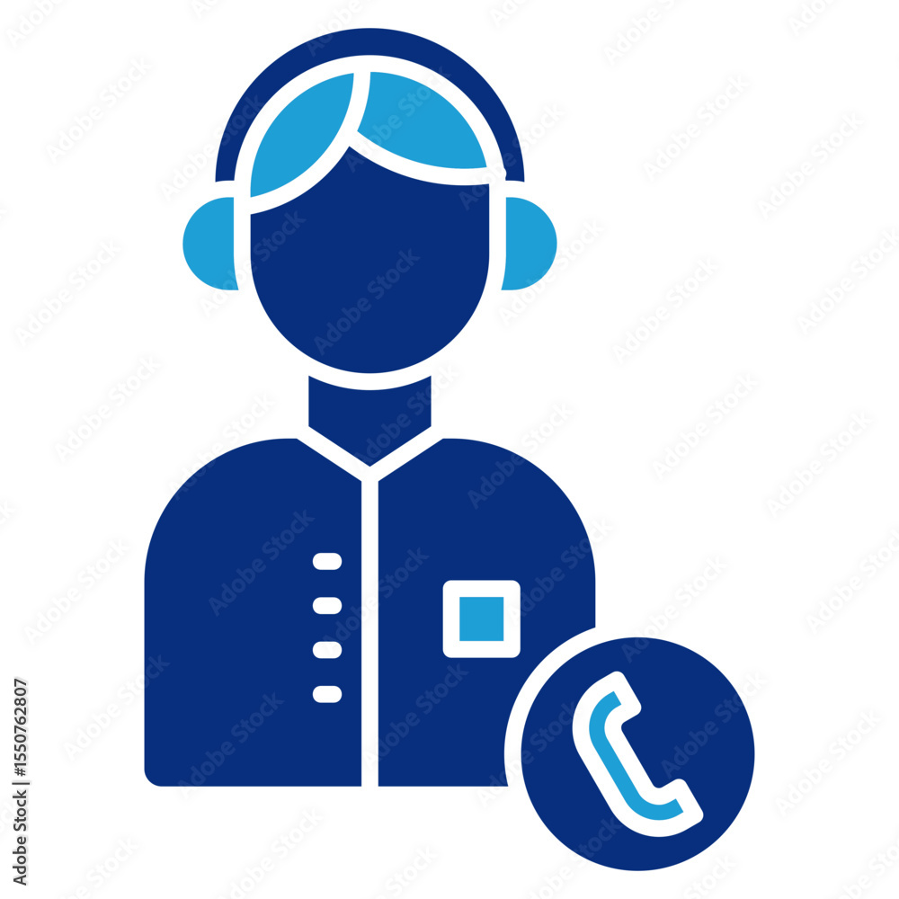 Poster call center icon element for design