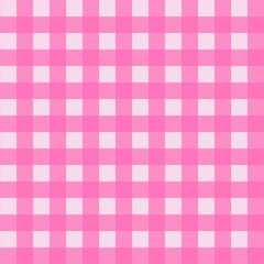 Pink gingham checkered pattern with alternating squares. Perfect for fabric, tablecloths, fashion, backgrounds, and classic retro-themed designs.