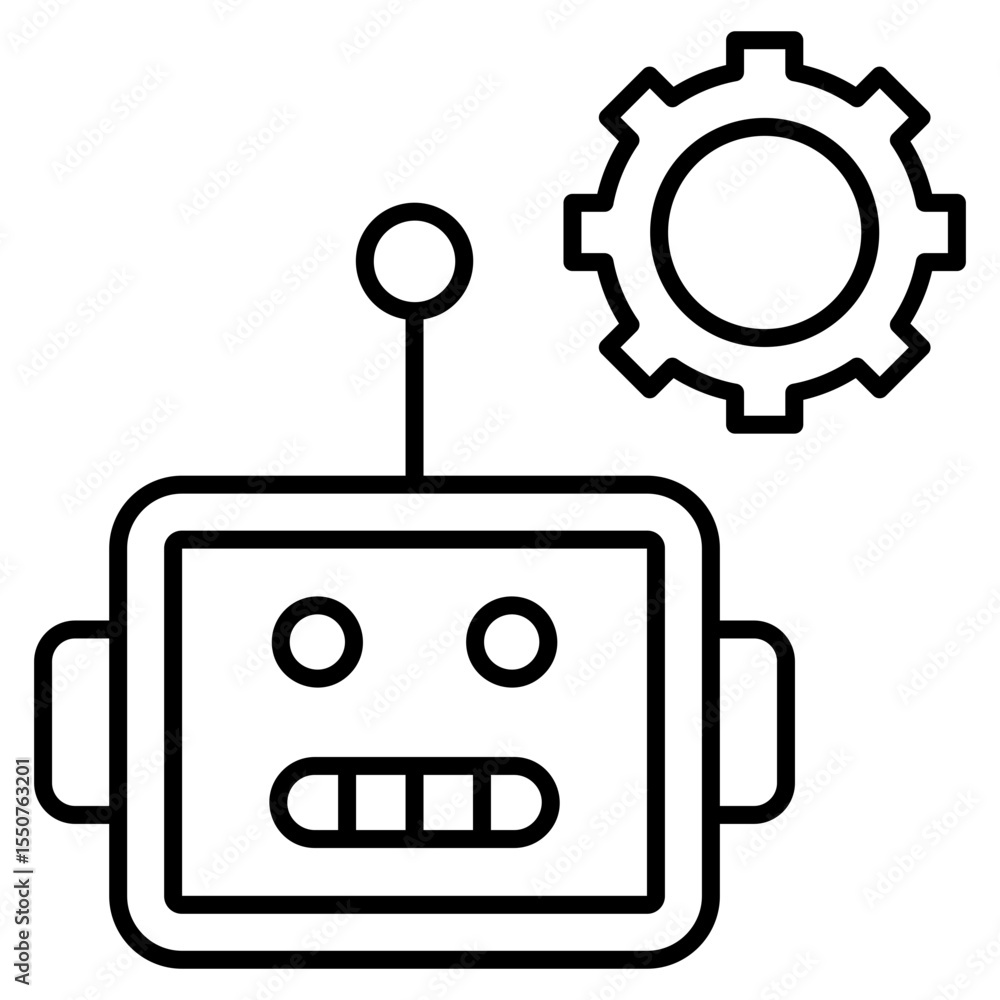 Poster chatbot icon element for design