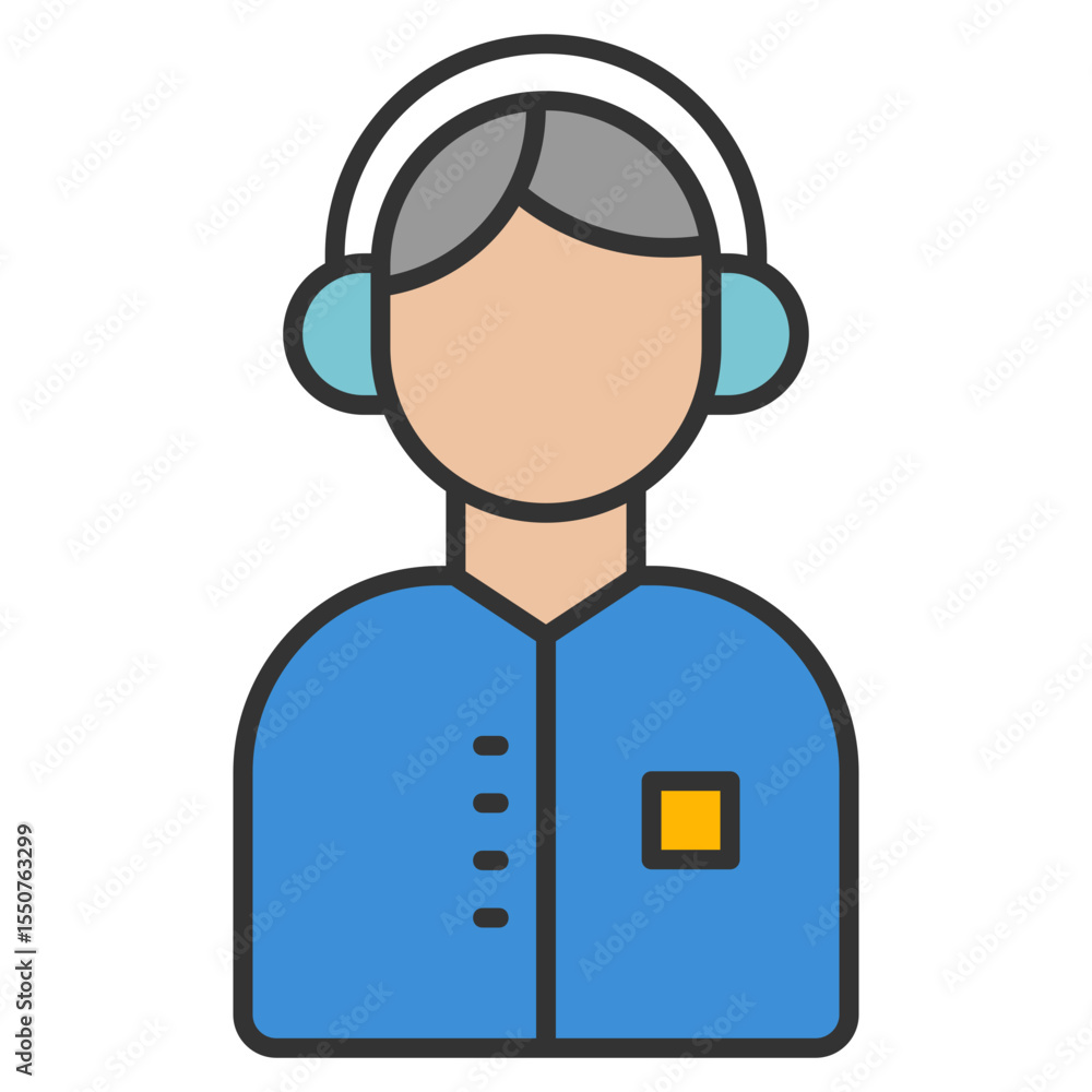 Poster support agent icon element for design