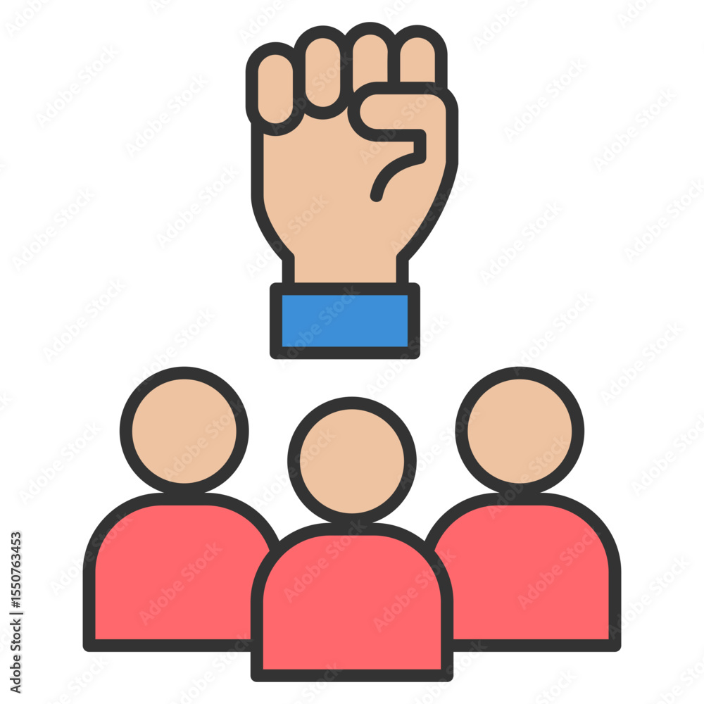 Poster support team icon element for design