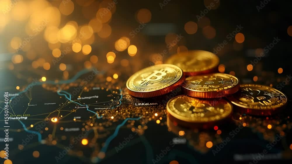 Poster revolutionizing global trade: cutting-edge digital gold with advanced blockchain integration for sec
