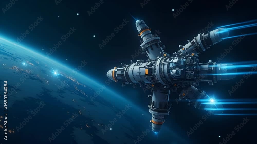 Poster explore cutting-edge space technology: high-performance robotics & instruments for premium stock ima