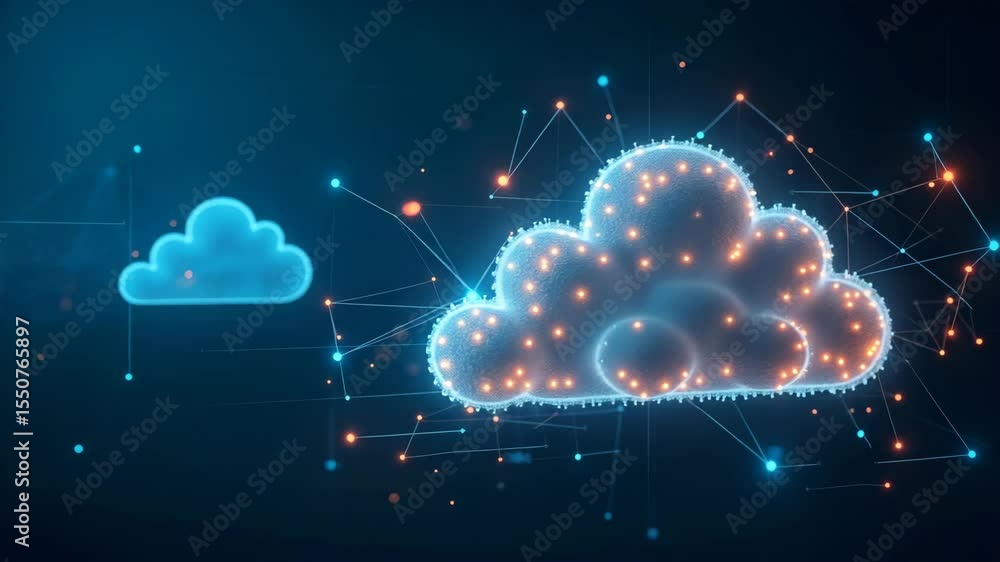 Poster artistic cloud computing visualization: dynamic digital models & network mapping for enhanced it und