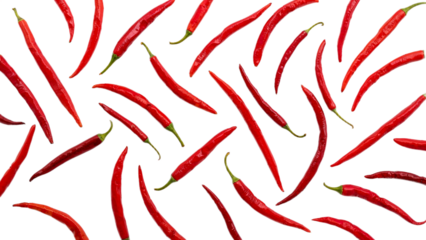 Vibrant Red Chili Peppers Pattern Spicy Food Background