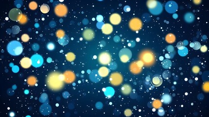 Abstract Blue and Gold Bokeh Lights Background
