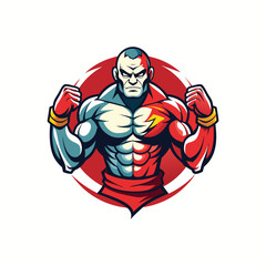 Bold boxer logo design featuring a strong muscular silhouette in a dynamic fighting pose. Perfect for gym branding, martial arts clubs, or fitness merchandise.