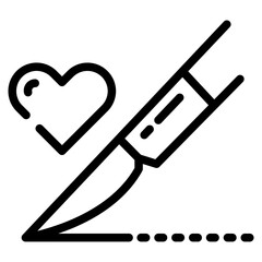 Digital healthcare line icon. Vector illustration