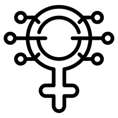 Digital healthcare line icon. Vector illustration