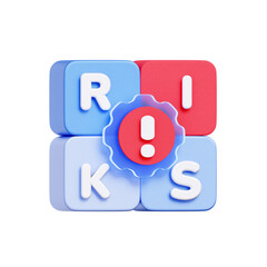 3D icon of letter blocks spelling 