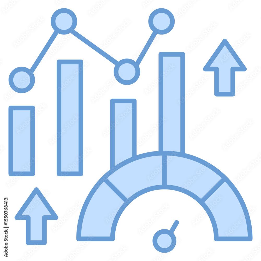 Poster kpi icon element for design