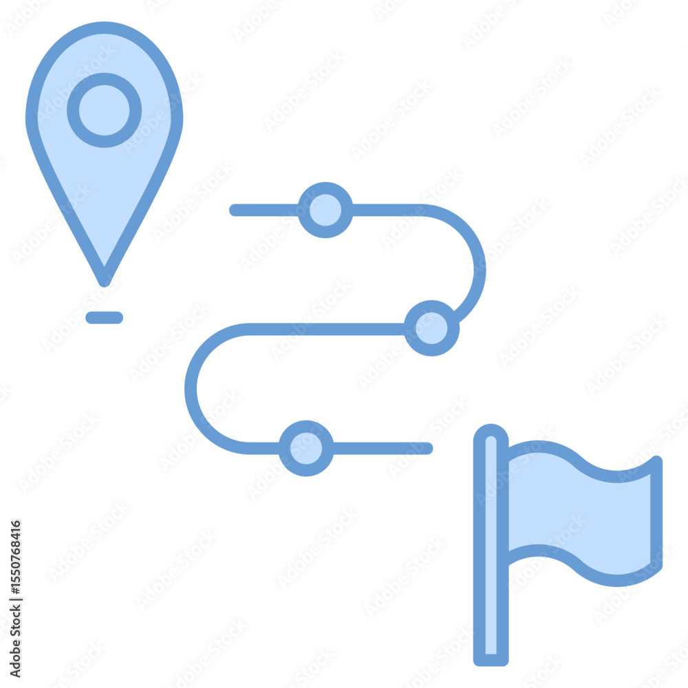 Poster roadmap icon element for design