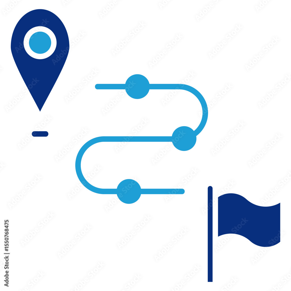 Poster roadmap icon element for design