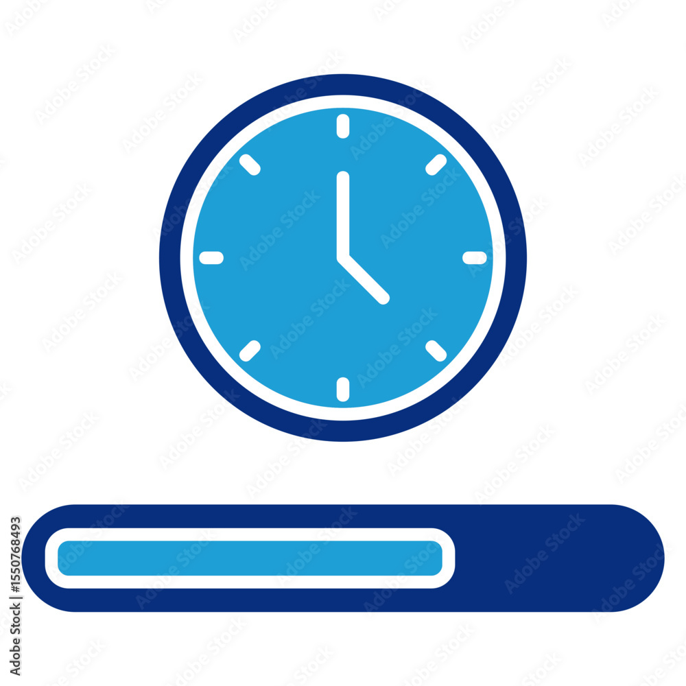 Poster progress bar icon element for design
