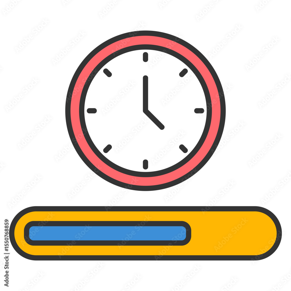 Poster progress bar icon element for design