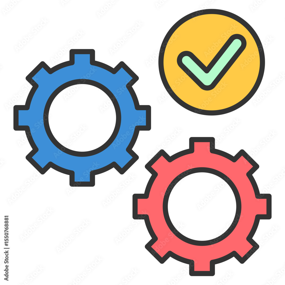 Poster execution icon element for design