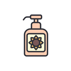 Cream Dispenser With Sunflower Decoration For Skincare Or Bodycare