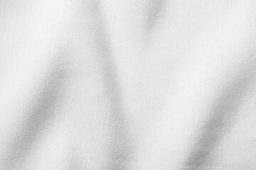 Fototapeta premium Texture of white fabric as background, top view