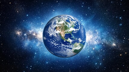 Obraz premium Planet Earth globe shot on space background 8K realistic