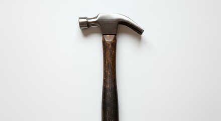 Single hammer against white background