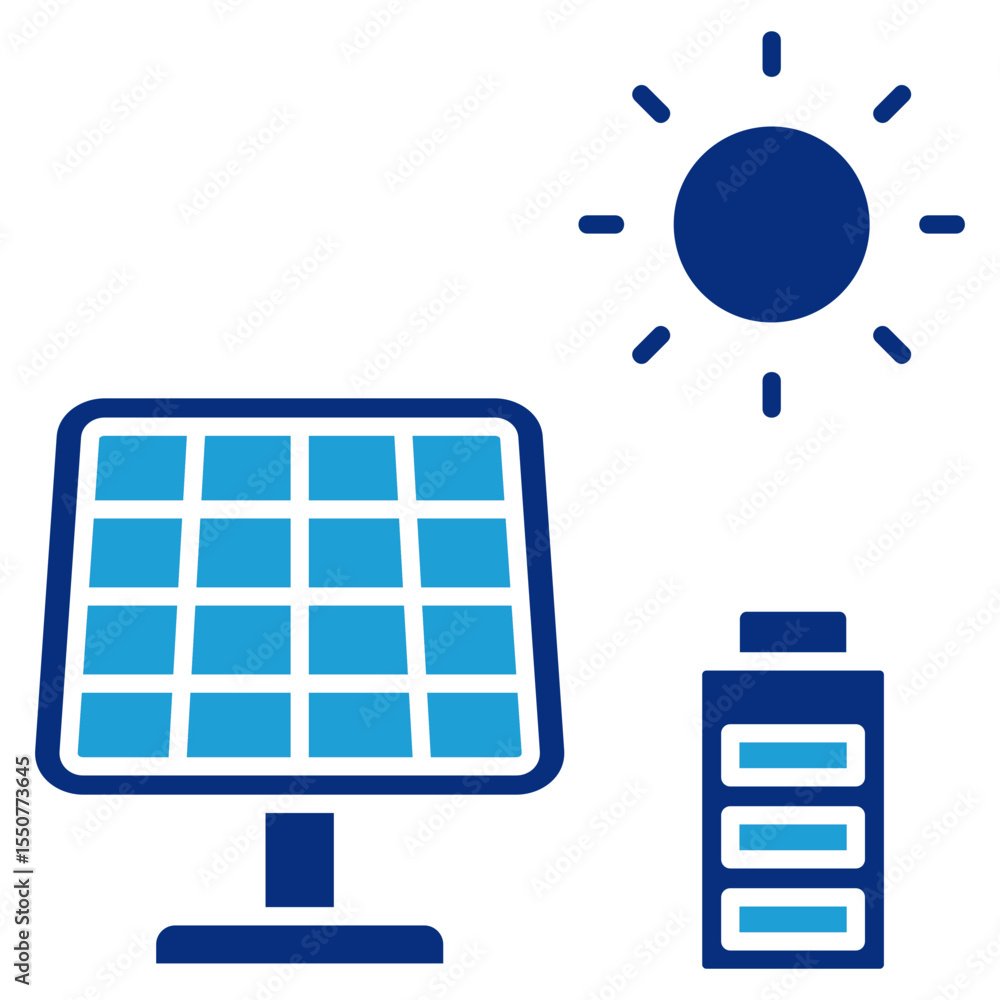 Poster renewable grid icon element for design