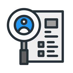 market research files. This is a vector single icon with a filled outline style. Suitable for any purpose, such as website design, mobile app design, logo design, pattern design, etc.	