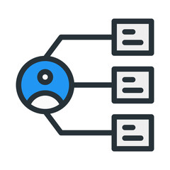 market segmentation research. This is a vector single icon with a filled outline style. Suitable for any purpose, such as website design, mobile app design, logo design, pattern design, etc.	