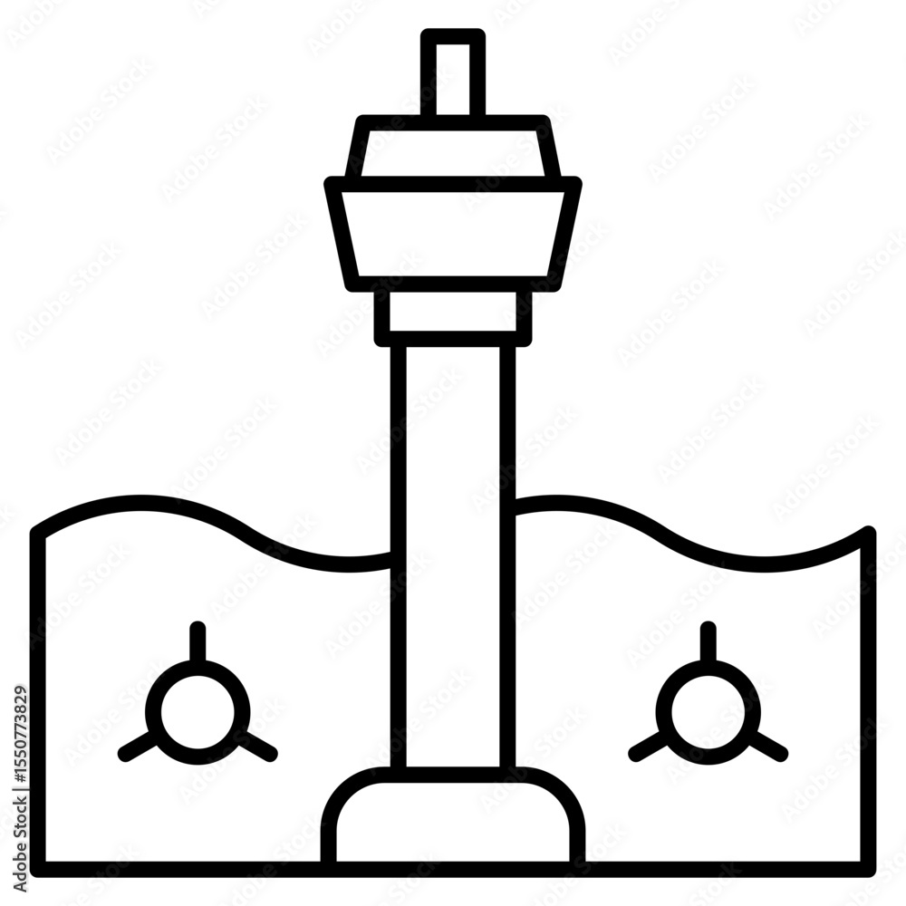 Poster tidal power icon element for design