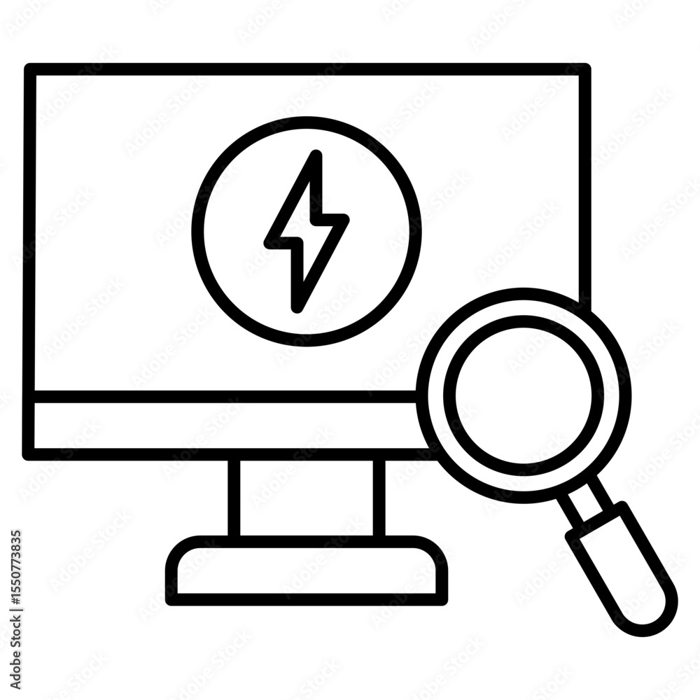 Poster monitoring icon element for design