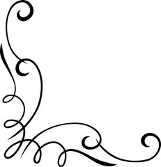 Elegant Spiral Line Corner Accent