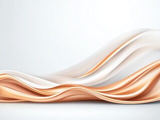 Obraz premium Smooth flowing fabric textures in gold and white