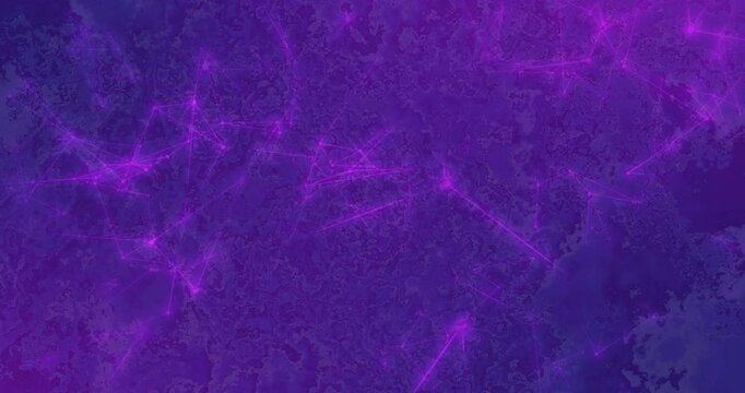 At start glowing purple network pulsing, expanding, shrinking and drifting for showing network flow