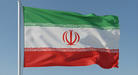 Naklejka premium Iran flag - Iranian flag 