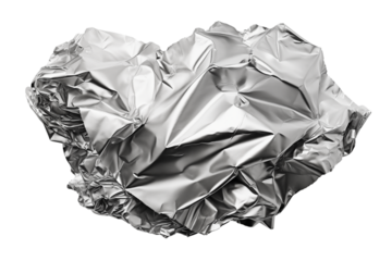 Crinkled Aluminum Foil: Abstract Texture for Design Projects transparent background png