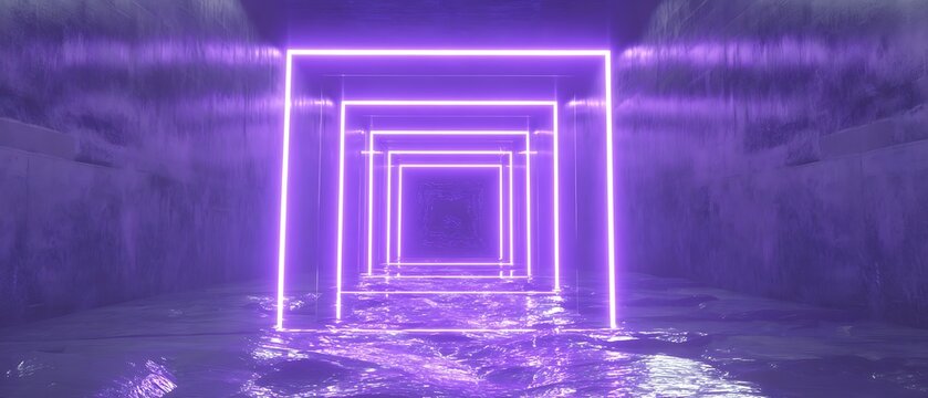 Purple Neon Corridor