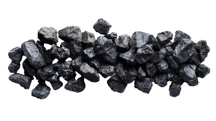 Pile of Shiny Black Coal Pieces 