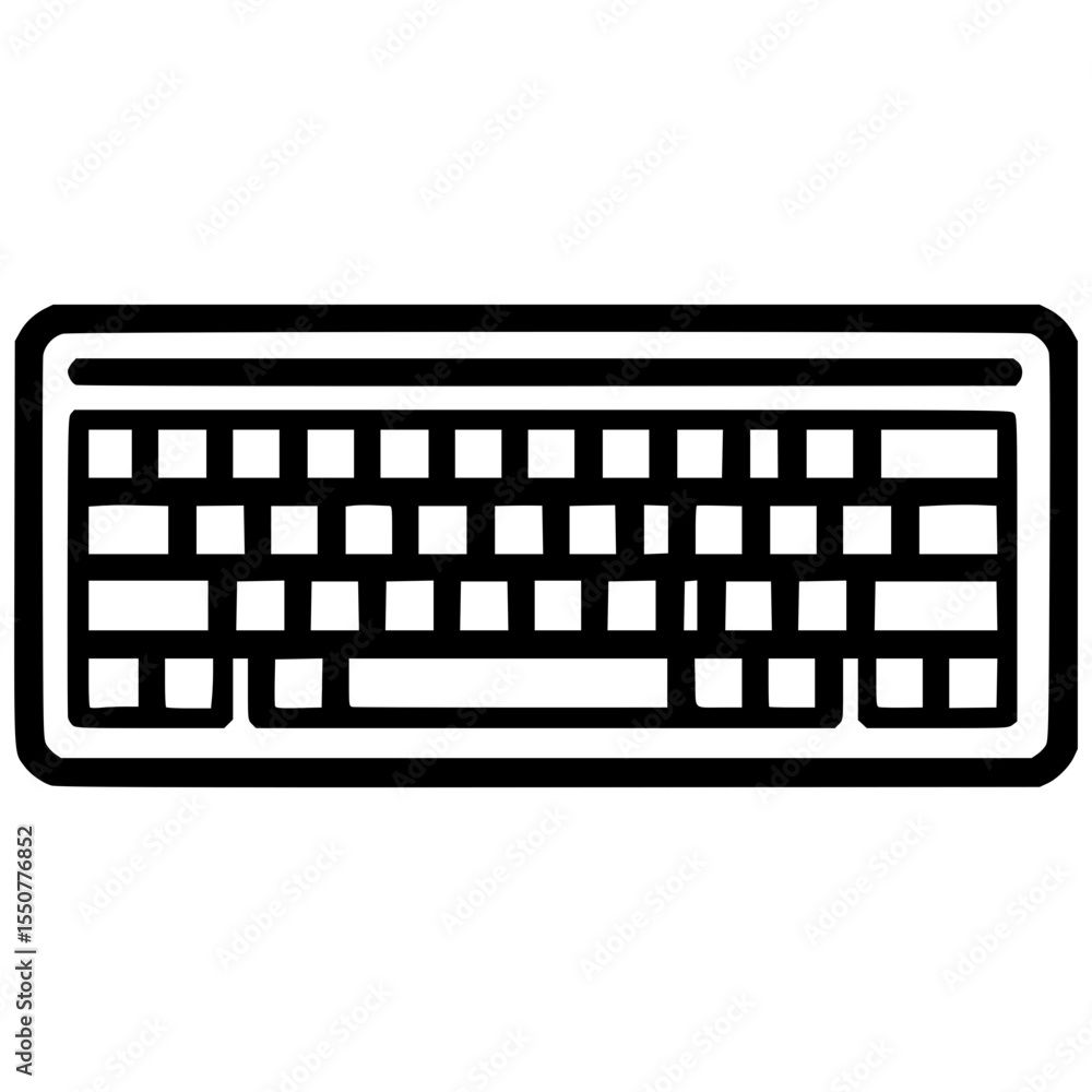 Poster vector illustration of a modern computer keyboard design