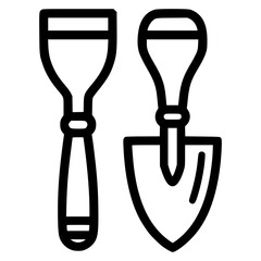Simple vector design of gardening tools for enthusiasts