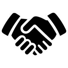 Obraz premium Handshake symbol representing agreement and collaboration in business