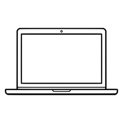 Obraz premium Outline of a laptop for digital design projects