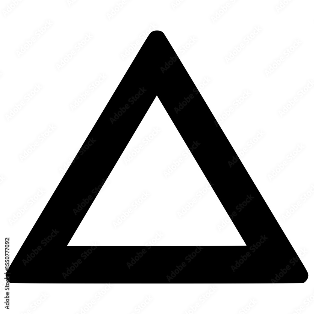 Poster black triangle shape on white background in a modern vector style