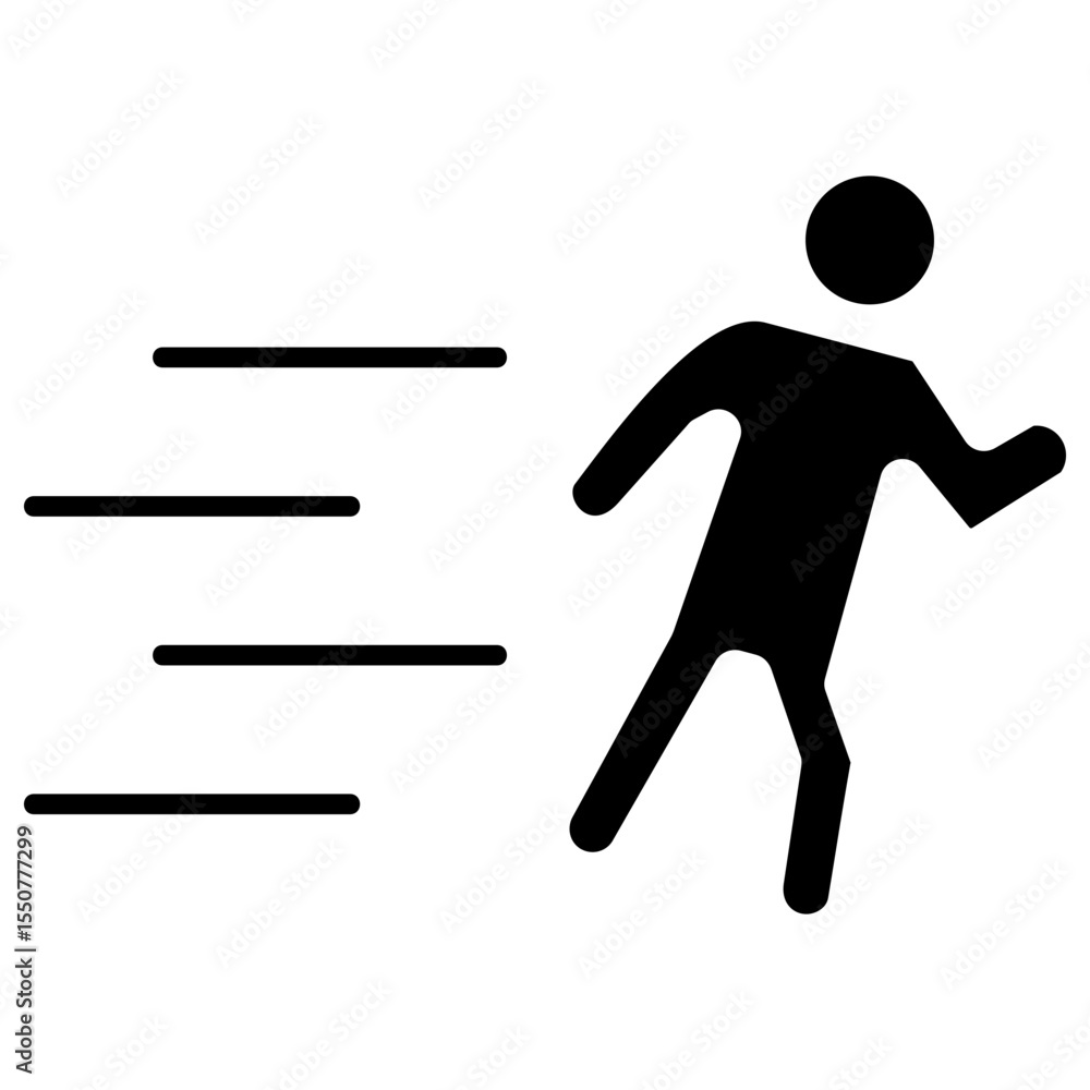 Poster jogger icon element for design