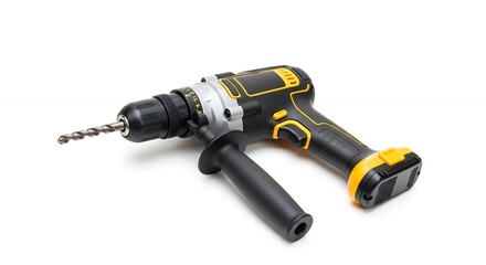 Cordless drill isolated on white background