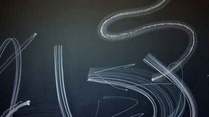 Abstract lines and textures on a dark surface create a unique visual pattern