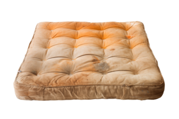 Square Floor Cushion: Elegant Home Decor, Comfortable Seating, Tufted Design transparent background png