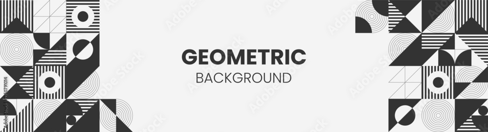 Poster abstract background with minimalistic geometric shapes and monochrome textures
