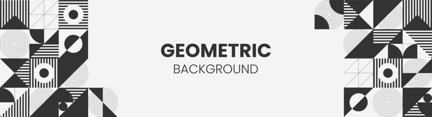 Abstract background with minimalistic geometric shapes and monochrome textures